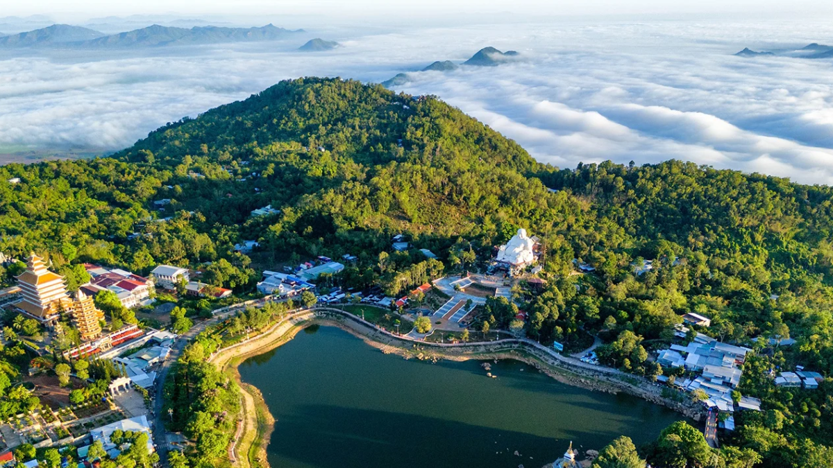 Khung cảnh thiên nhiên tuyệt đẹp tại An Giang thu hút nhiều du khách tới khám phá