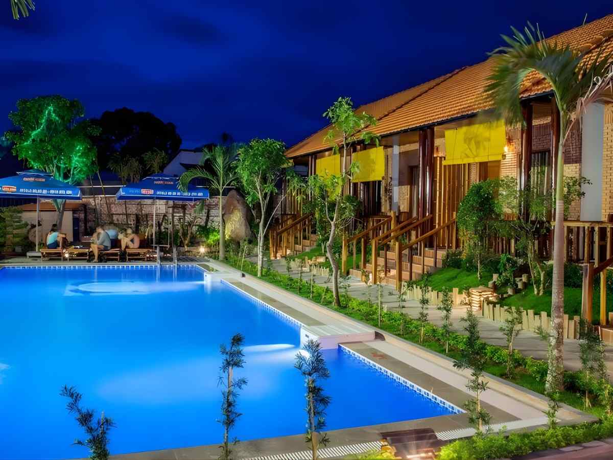 Tổng thể Blue Ocean Resort Phú Quốc bố trí hài hòa giữa phòng nghỉ và cảnh quan.
