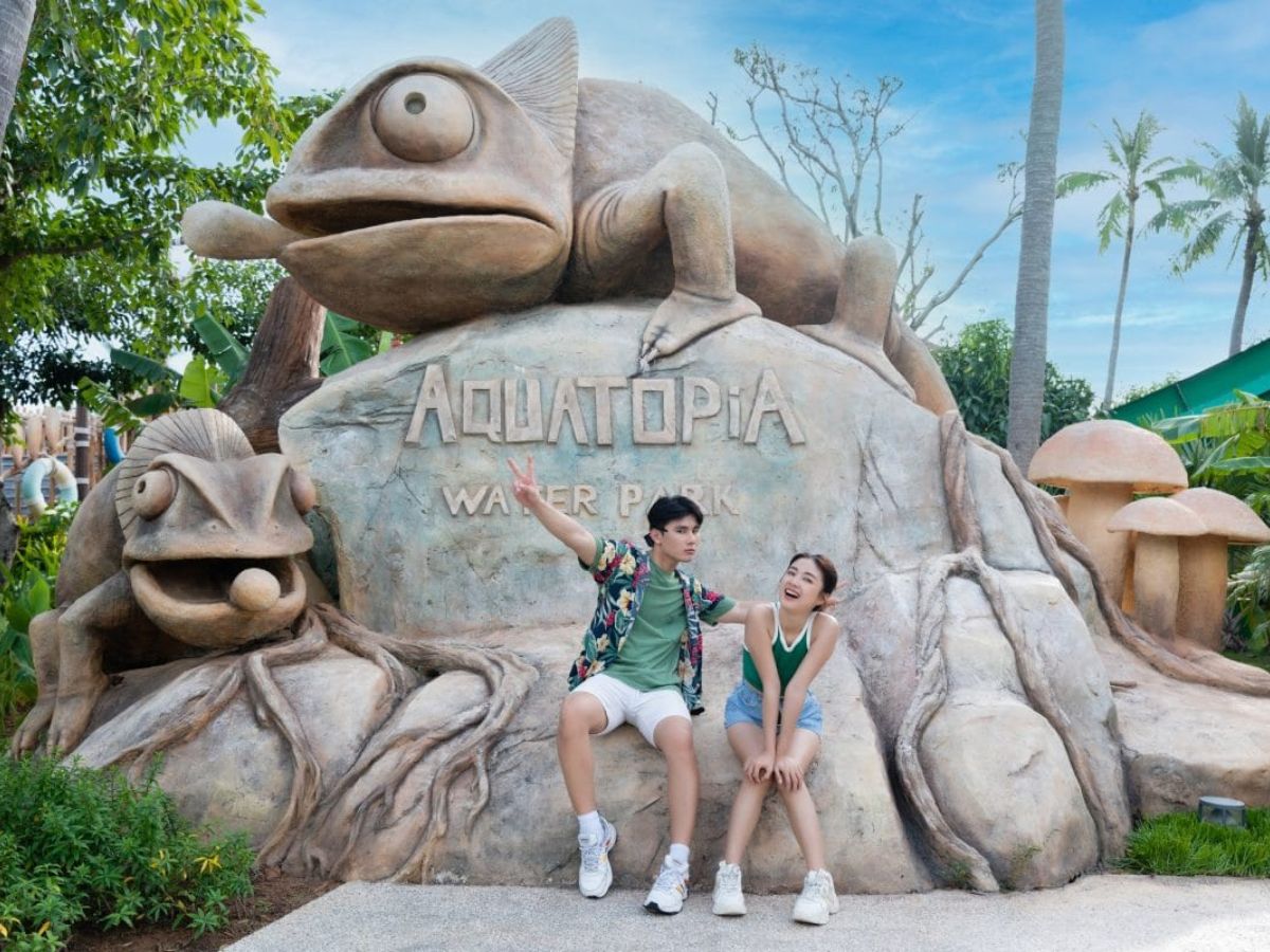 Công viên nước Aquatopia với hệ thống trò chơi hiện đại và nhiều phân khu cho du khách đa dạng trải nghiệm.