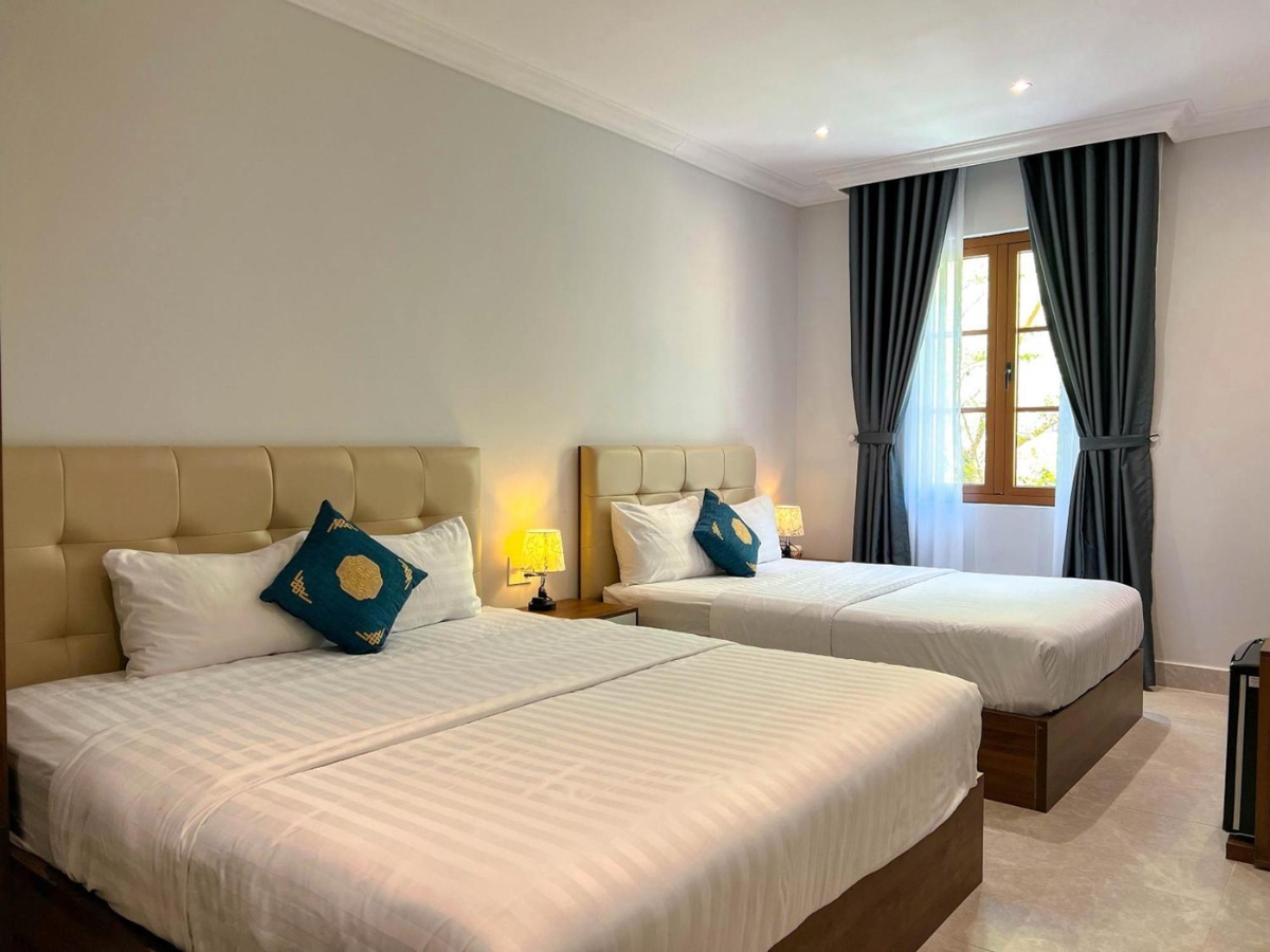 Phòng nghỉ được thiết kế gọn gàng, trang nhã, đầy đủ tiện nghi.