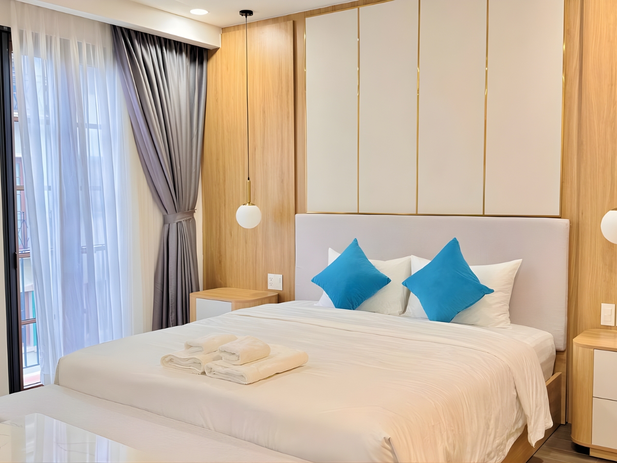 Không gian phòng nghỉ tại Haus Stay Sunset Town Phu Quoc.