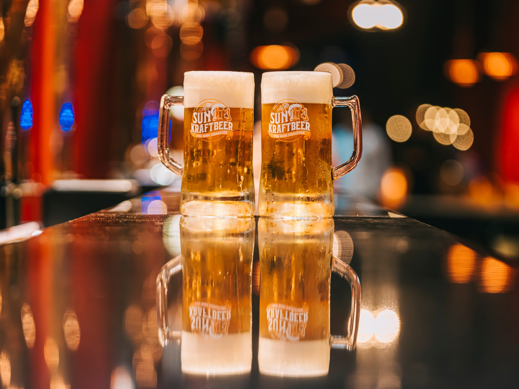 Ly bia thủ công Sun KraftBeer chuẩn vị quốc tế tại Phú Quốc.