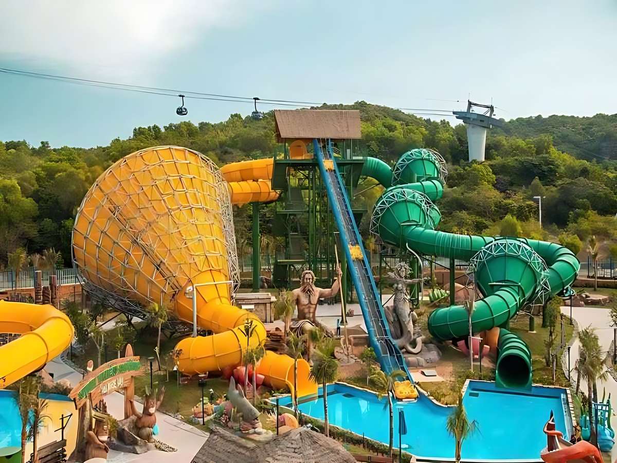 Cáp treo Hòn Thơm và Aquatopia tạo góc chụp ảnh ấn tượng