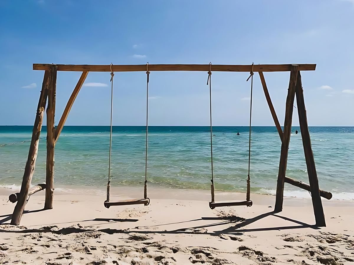 Ánh sáng mặt trời kết hợp cảnh quan tạo vẻ đẹp nhiệt đới