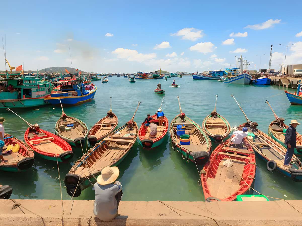 Làng chài Hàm Ninh thuộc Đặc Khu Phú Quốc, tỉnh An Giang