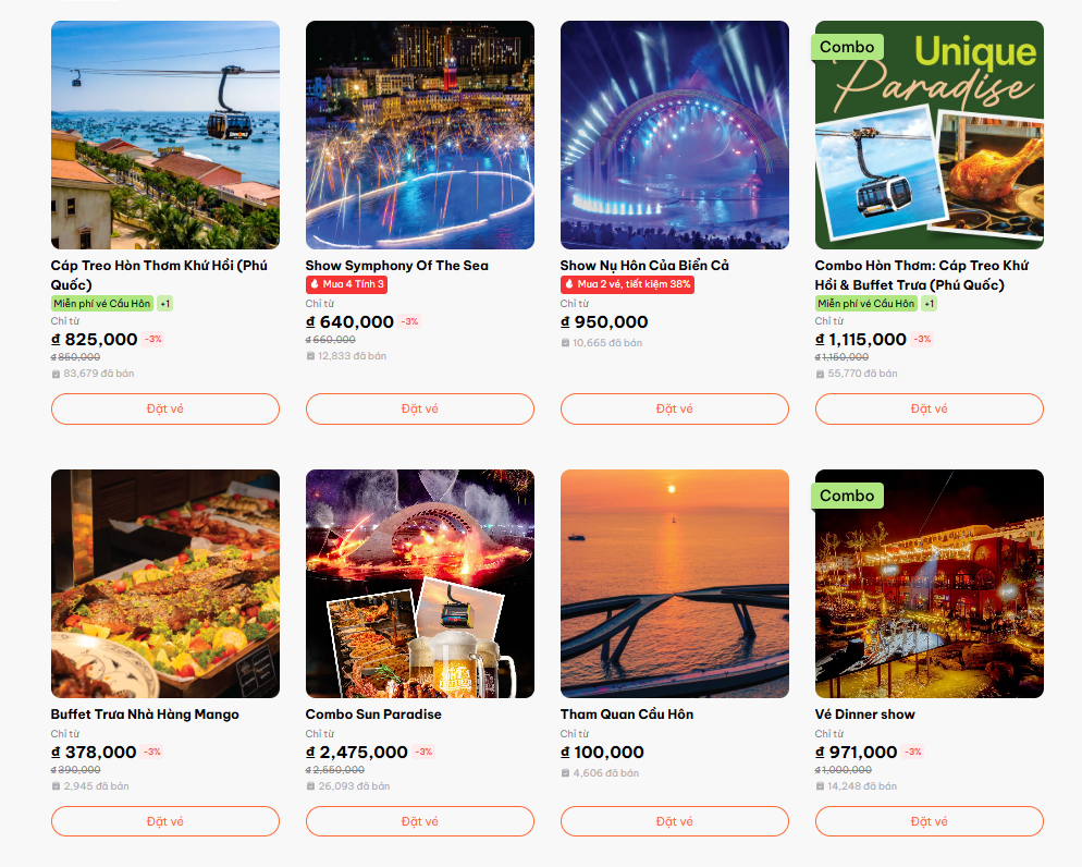 Đặt vé Sun World Hon Thom trên website chính thức