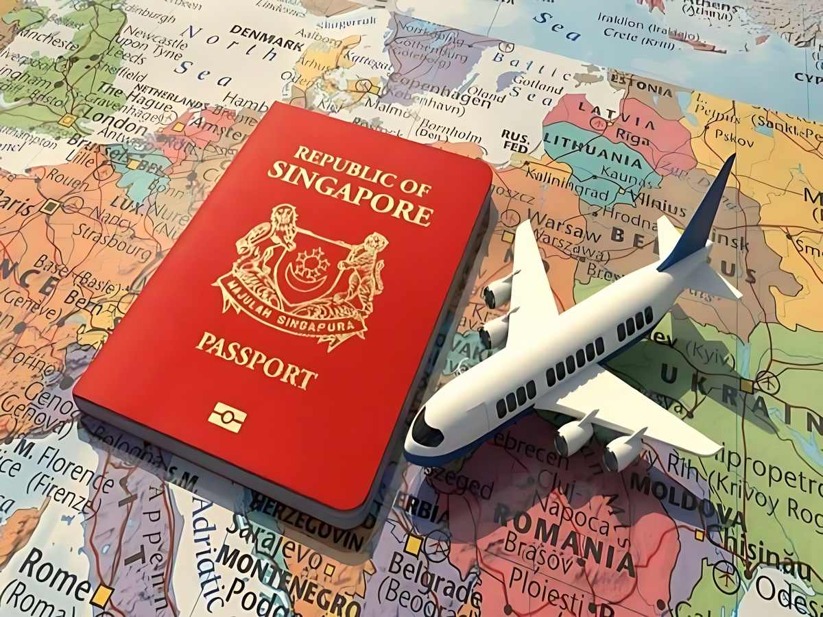 Singapore travelers carrying passports, flight tickets, and hotel booking confirmations.