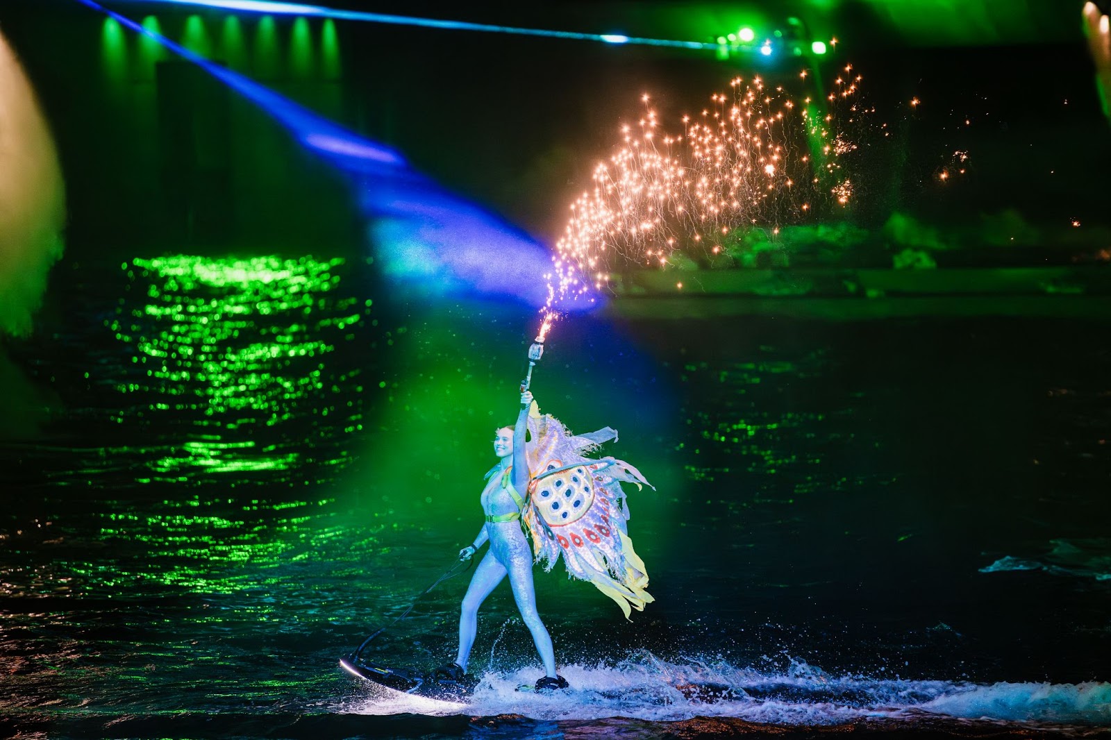 The mesmerizing stage of laser and light