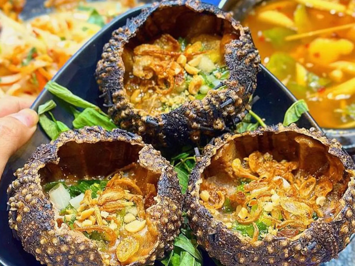 Nhum nướng béo ngậy, dậy mùi thơm lừng. 