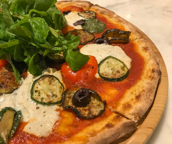 Vegan Pizza at Red Rum restaurant in JW Marriott Phu Quoc Emerald Bay