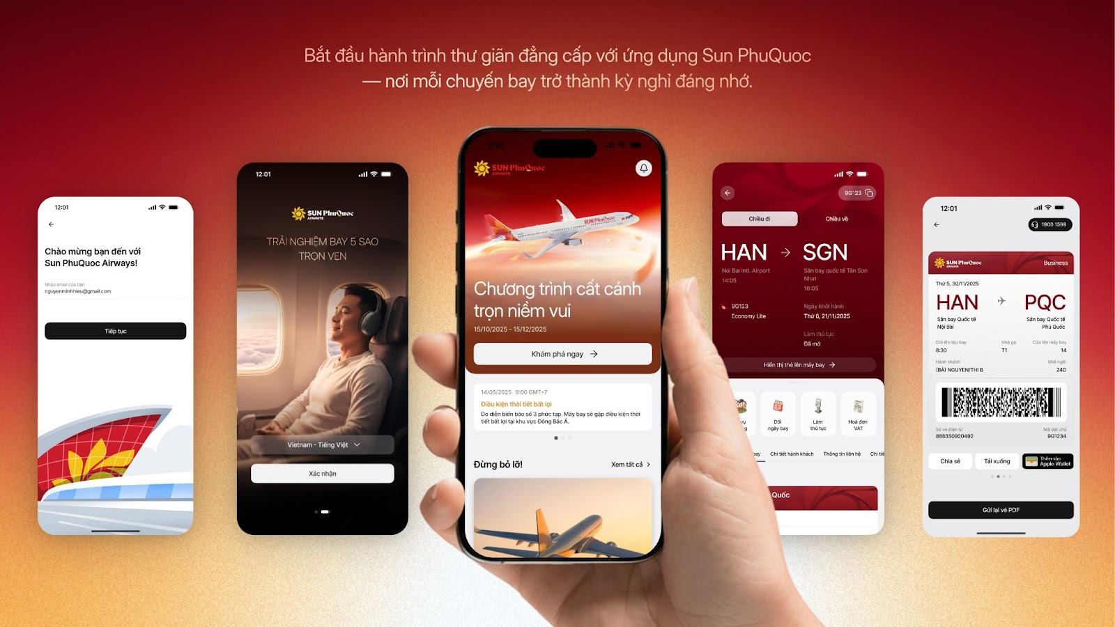 Sun PhuQuoc Airways app chính thức ra mắt vào ngày 26/11/2025.