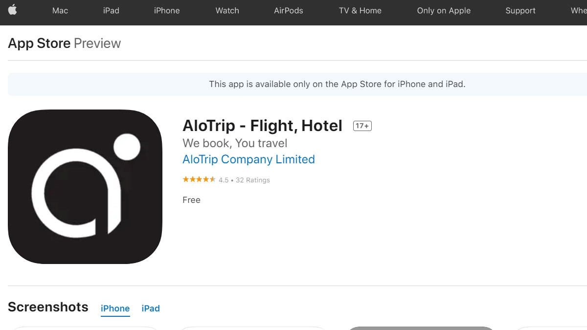 Alo Trip là một app đặt vé máy bay giá rẻ nổi bật với giao diện tối giản. 