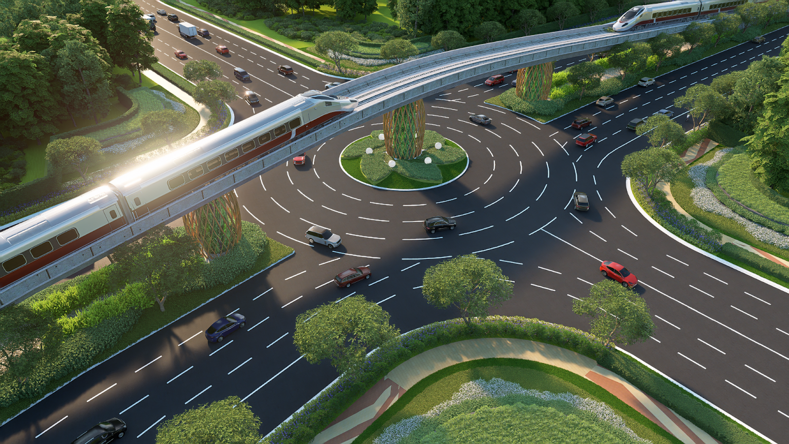 Tàu LRT tại Phú Quốc chạy ngầm, trên cao và mặt đất, kết nối từ Cảng Hàng không Quốc tế Phú Quốc đến Trung tâm Hội nghị và Triển lãm APEC.&nbsp;