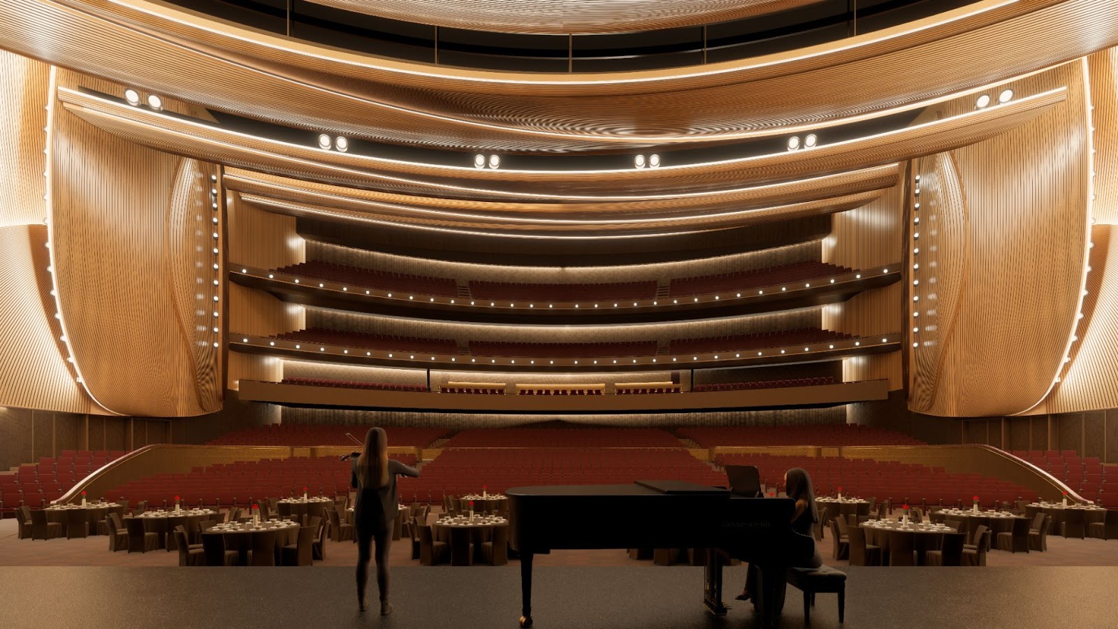 Nhà biểu diễn đa năng được thiết kế với sức chứa hơn 4000 chỗ ngồi 