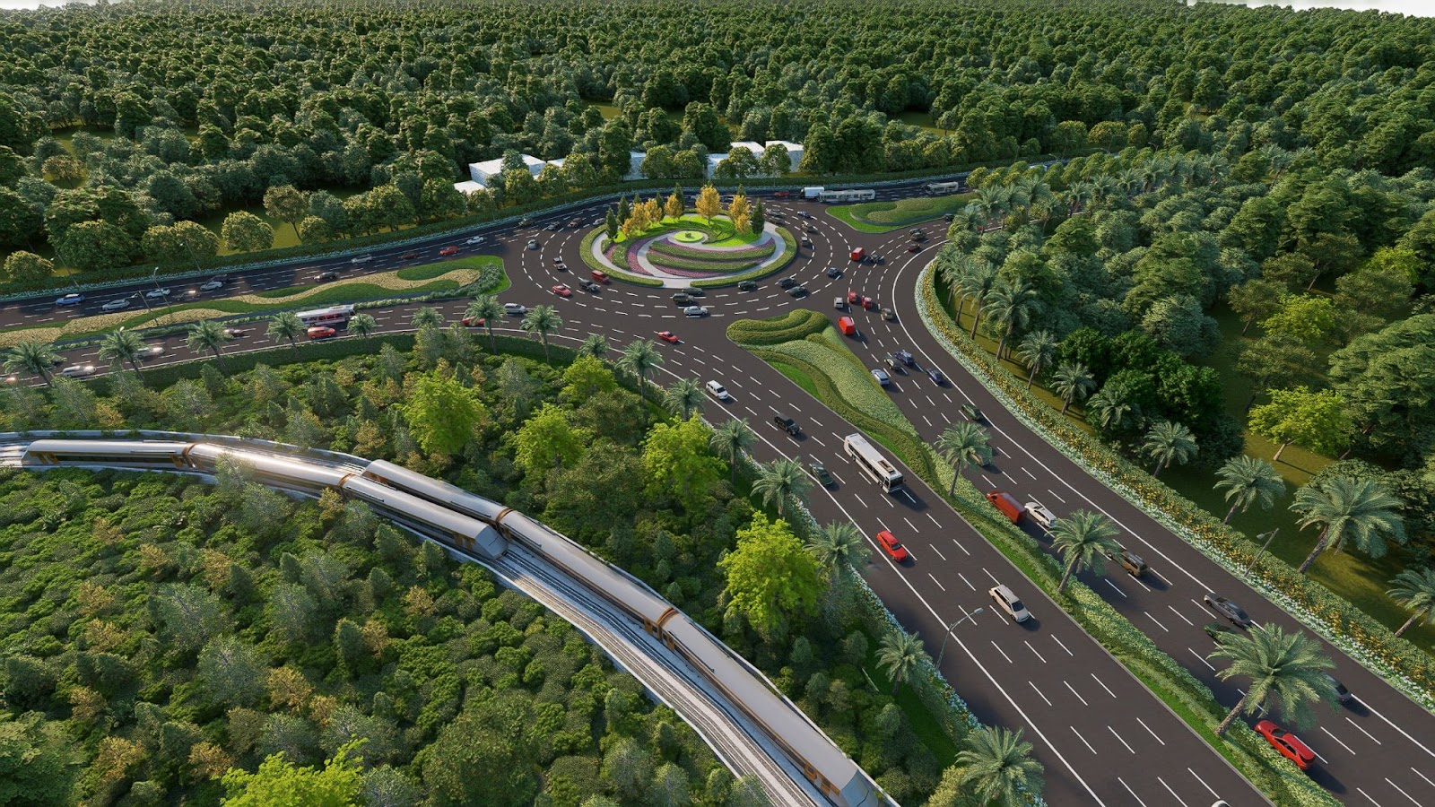 Tuyến đường sắt đô thị (LRT) dài 18km kết nối sân bay tới trung tâm hội nghị APEC và khu vực Nam đảo, từng bước hình thành hệ thống giao thông xanh