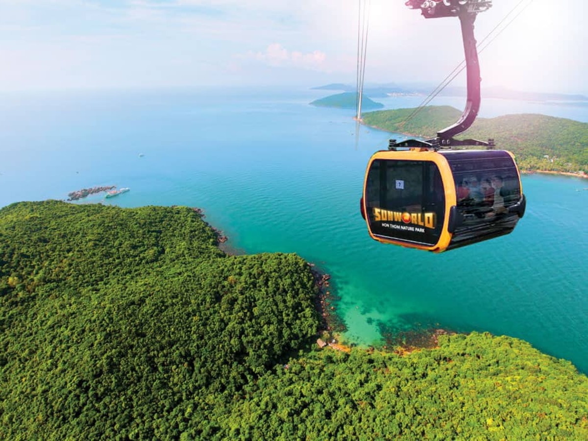Ngắm toàn cảnh biển trời Phú Quốc từ trên cáp treo Hòn Thơm Ngắm toàn cảnh biển trời Phú Quốc từ trên cáp treo Hòn Thơm