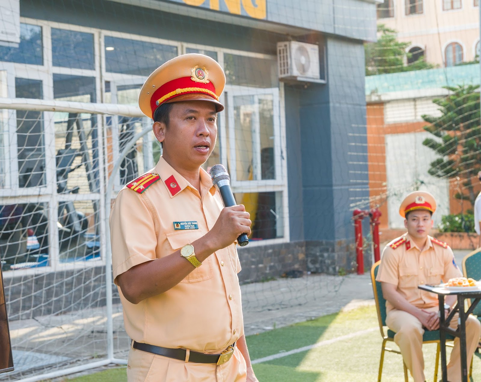 Nội dung đào tạo do Trung tá Nguyễn Đức Thành – Trạm trưởng Trạm CSGT Phú Quốc (Phòng CSGT tỉnh An Giang) trực tiếp giảng dạy
