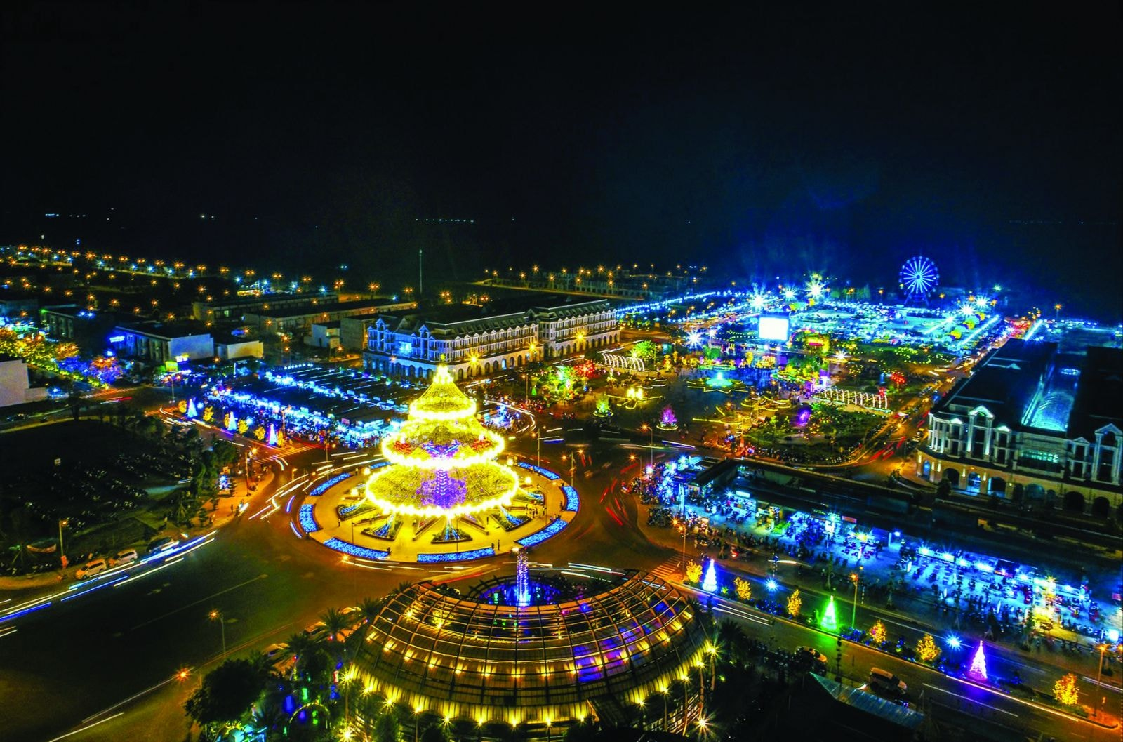 Rạch Giá lung linh về đêm. 