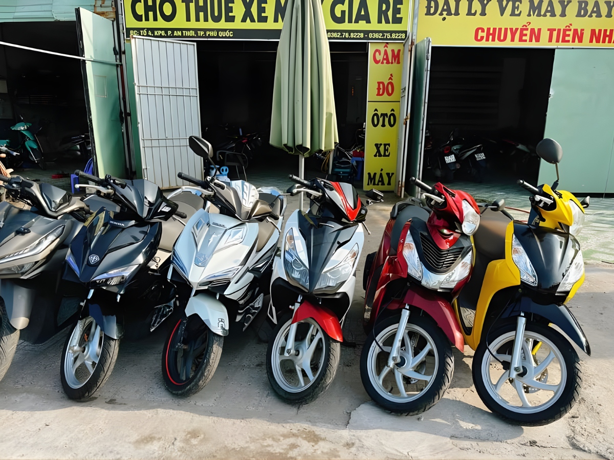 Cửa hàng có đa dạng loại xe cho du khách lựa chọn. (