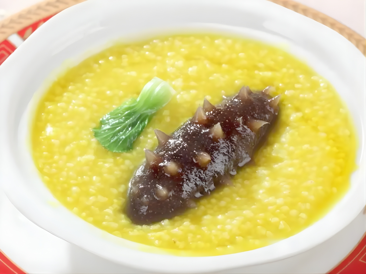 Món cháo hải sâm thơm ngon, bổ dưỡng. 