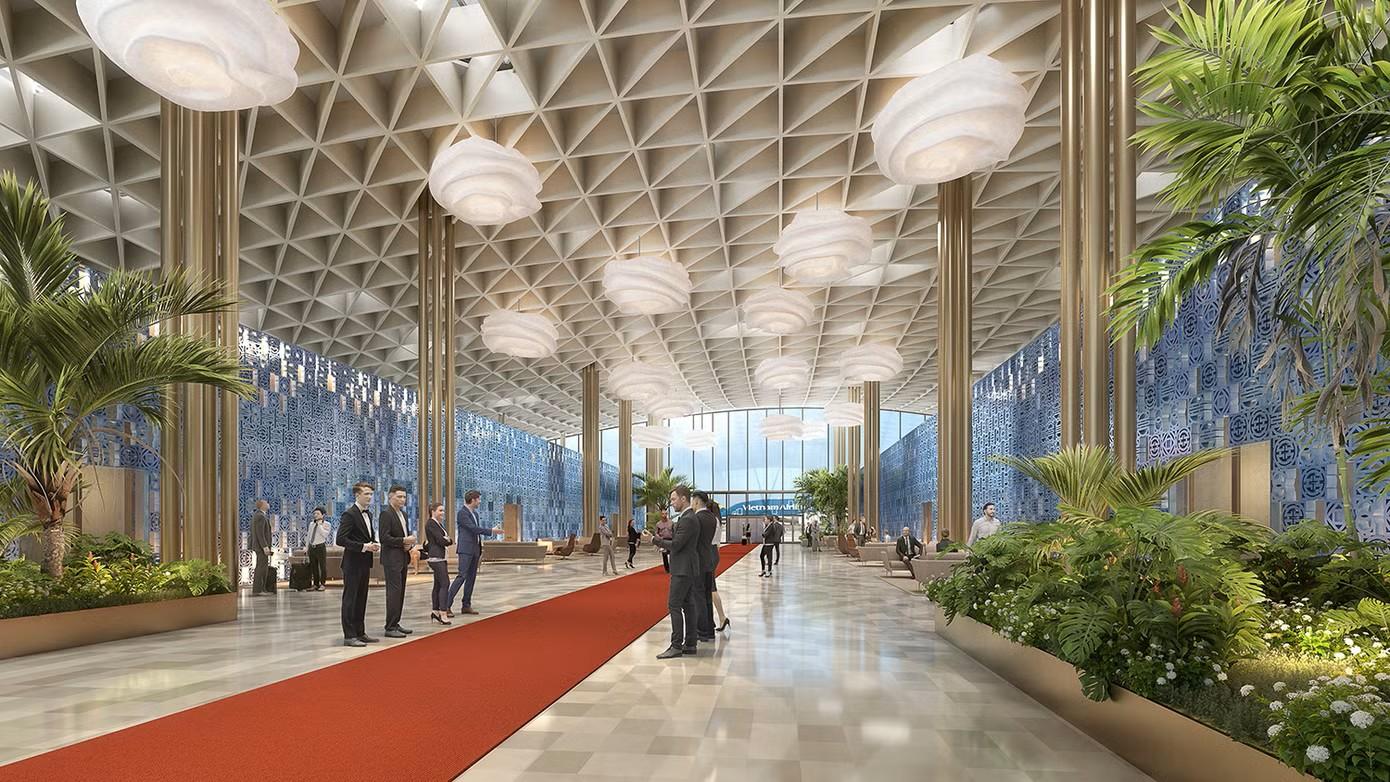 Thiết kế bên trong nhà ga hành khách mới của Cảng HKQT Phú Quốc Thiết kế bên trong nhà ga hành khách mới của Cảng HKQT Phú Quốc