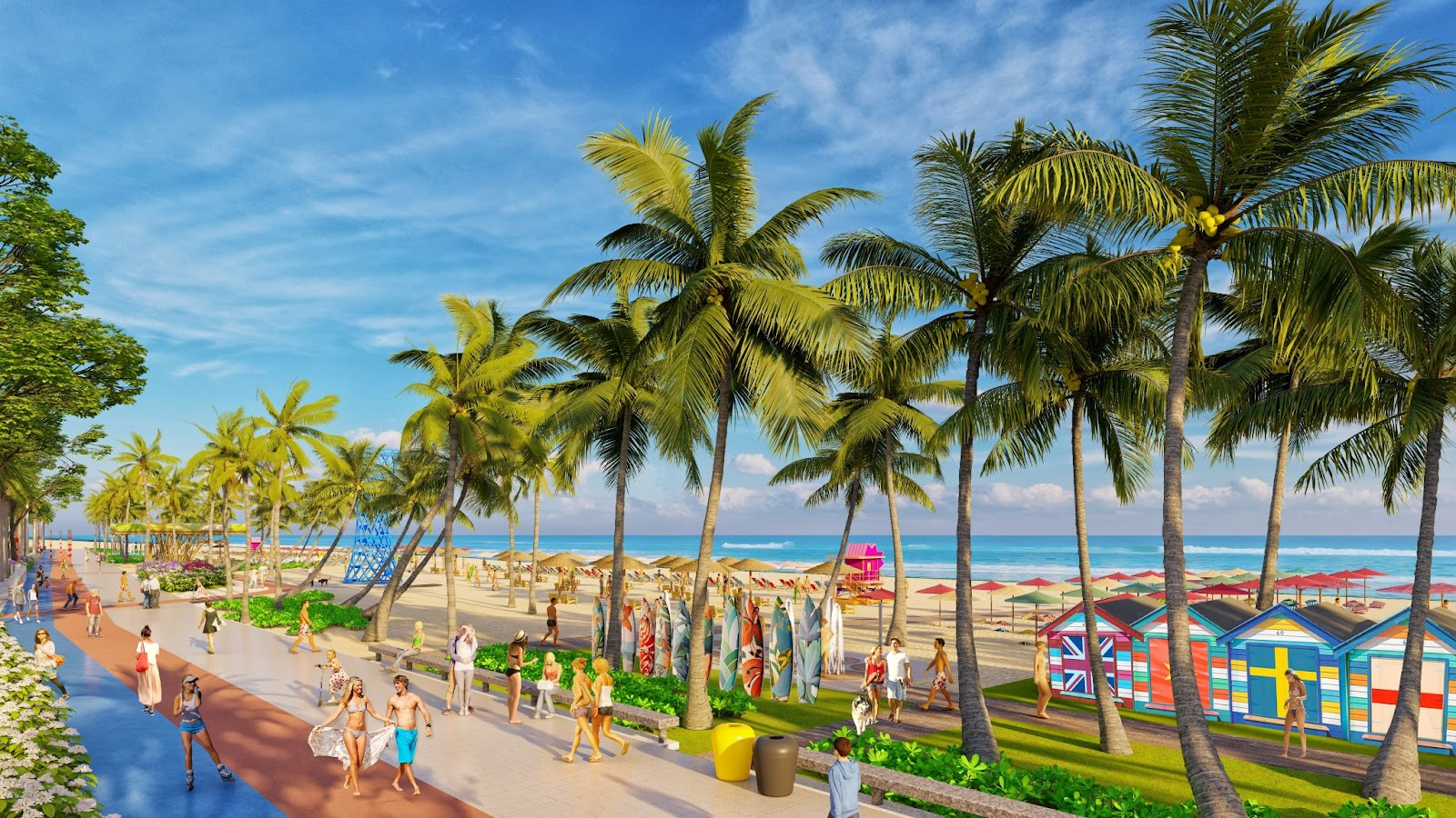 Phối cảnh Bãi Đất Đỏ Phú Quốc sau khi được đầu tư “khủng”.