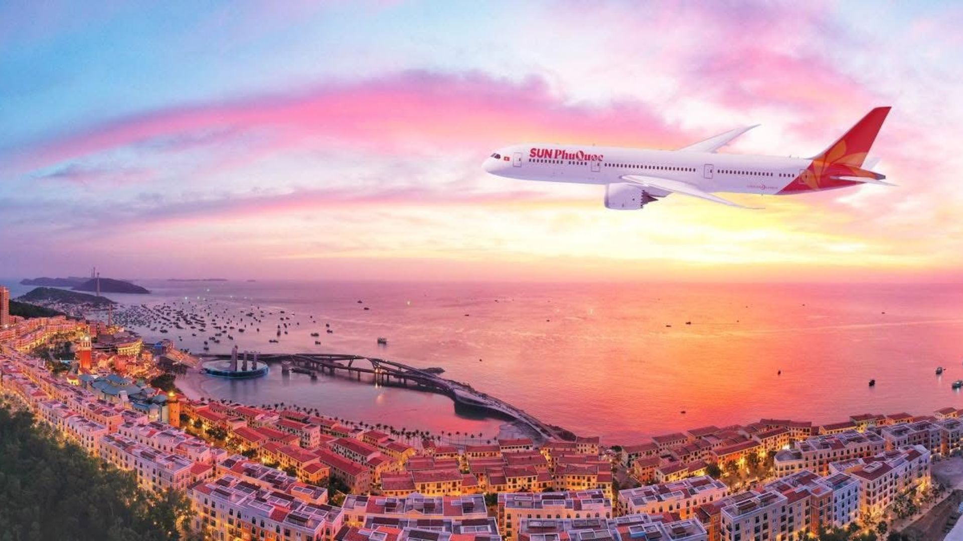 Hành trình khám phá Sun World Hon Thom thường bắt đầu với chuyến bay đến sân bay Phú Quốc từ Hà Nội hoặc TP.HCM.