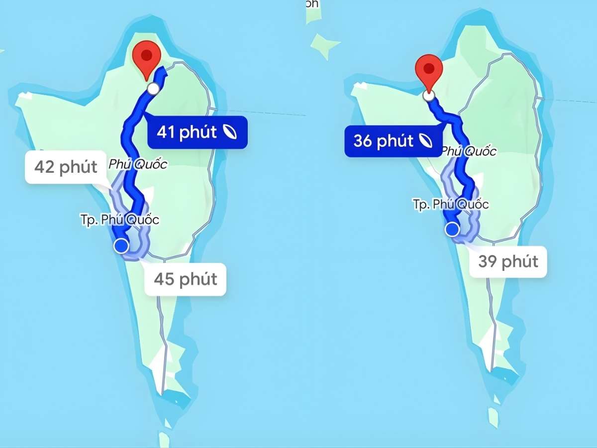 Rạch Vẹm cách trung tâm Phú Quốc khoảng 20–25km, thuận tiện di chuyển.
