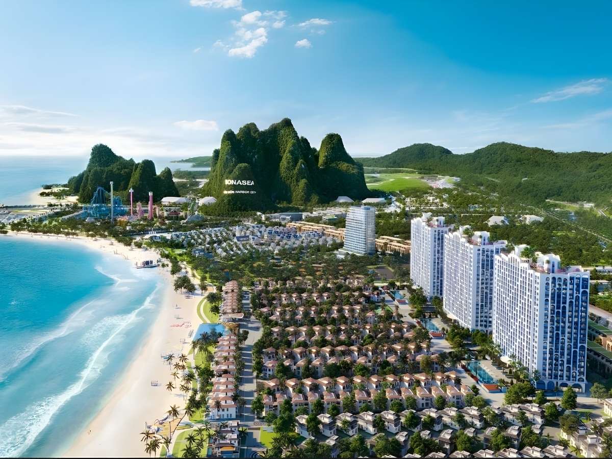 Không gian nghỉ dưỡng biển đảo kết hợp hài hòa với thiên nhiên xung quanh.